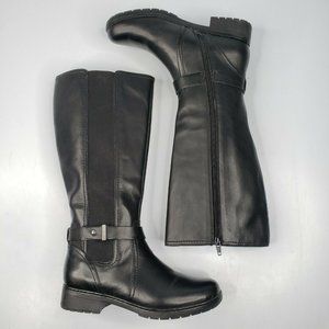 Clarks Tall Leather Boots Merrian Rayna Women's Size 7 Style 26111370